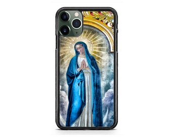 Christian Catholic Virgin Maria Hard Rubber TPU Slim Case Cover for iPhone 17 16 15 14 13 Max Mini pro Max 12 Plus X Max, iPod Touch 7 6