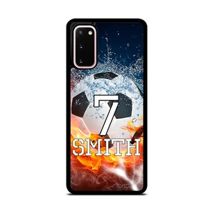 Personalized Number and Name Soccer Ball Case Cover For Samsung Galaxy s23 ultra s22 s21 plus ultra fe s20 + NOTE20 Google Pixel