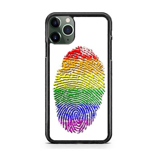 Gay Lesbian Pride LGBT Rainbow Finger Art Hard Rubber Case Cover for iPhone 15 14 13 12 Max Mini pro Max 11 XR Plus X Max SE, iPod Touch 7 6
