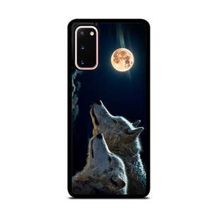 Wolf Moon Dog Wild Animal Hard Rubber  Case Cover For Samsung Galaxy s23 ultra s22 s21 plus ultra fe s20 + NOTE20 Google Pixel
