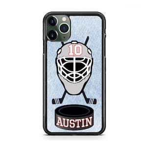 Ice Hockey, Personalized Number and Name, hockey gift,Case Cover for iPhone 16 15 14 13 12 Max Mini pro Max 11 Plus X Max, iPod Touch 7 6
