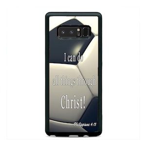 Soccer Christian Bible verse Hard Rubber Case Cover For Samsung Galaxy s23 ultra s22 s21 plus ultra fe s20 + NOTE20 Google Pixel