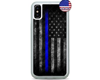 Police Thin Blue line Case Phone Cover For iPhone 17 16 15 14 13 Max Mini pro Max 12 Plus X Max, iPod Touch 7 6