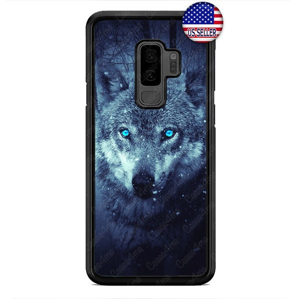 Samsung Galaxy s23 ultra s22 s21 plus ultra fe s20 + NOTE20 Google Pixel Wild Wolf Case Cover Slim White Hard Rubber