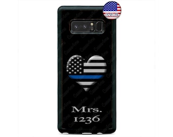 Custom Police Proud Wife ,Thin Blue Line Heart Case Cover For Samsung Galaxy s23 ultra s22 s21 plus ultra fe s20 + NOTE20 Google Pixel