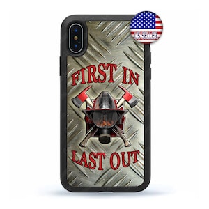 Firefighter Fireman Helmet Logo Symbol Hard Rubber  Case Cover for iPhone 11 Pro Max  8 7 6 6s Plus X/XS Max XR 5 4 iPod Touch