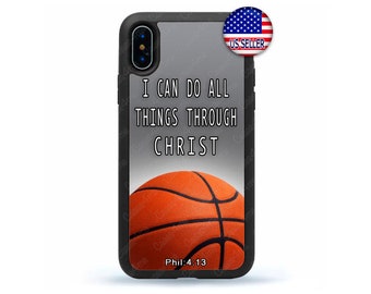 Basketball iPhone Case,Christian Verse,Unique Gift, iPhone 17 16 15 14 13 Max Mini pro Max 12 Plus X Max, iPod Touch 7 6