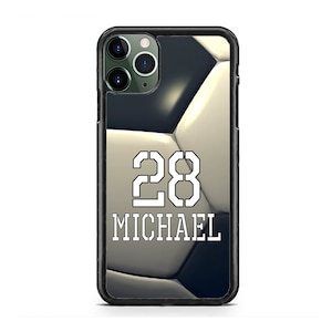 Soccer Gift,Soccer ball Phone case,Personalized Name Number,Custom Soccer Case for iPhone 11 Pro Max XS max Xr X 8 7 6 6s PLUS 5 iPod Touch