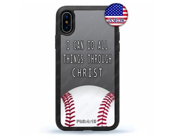 Baseball iPhone,Christian Bible verse,Phone Case iPhone 17 16 15 14 13 Max Mini pro Max 12 Plus X Max, iPod Touch 7 6