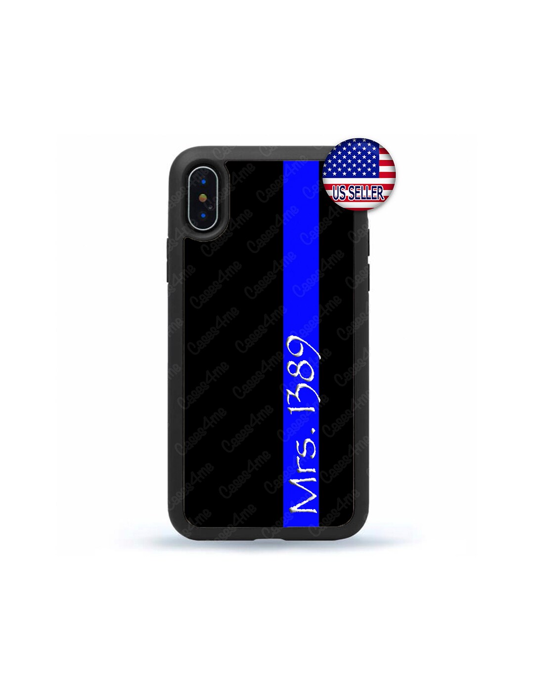 Custom Thin Blue Line Police Proud Wife Case Cover for iPhone 15 14 13 ...