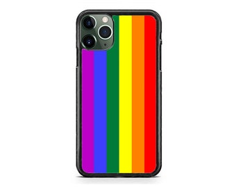 Gay Lesbian Pride Flag LGBT Hard Rubber Slim Case Cover for iPhone 15 14 13 12 Max Mini pro Max 11 XR Plus X Max SE, iPod Touch 7 6