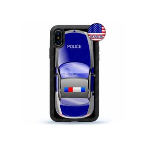 Police Car Phone Case, Blue Line Funny Design Case Cover for iPhone 15 14 13 12 Max Mini pro Max 11 XR Plus X Max SE, iPod Touch 7 6 image 5