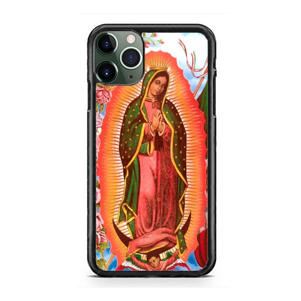 Nuestra Señora de Guadalupe Virgen María Funda delgada de TPU de goma dura para iPhone 15 14 13 12 Max Mini pro Max 11 XR Plus X Max SE, iPod Touch 7 6