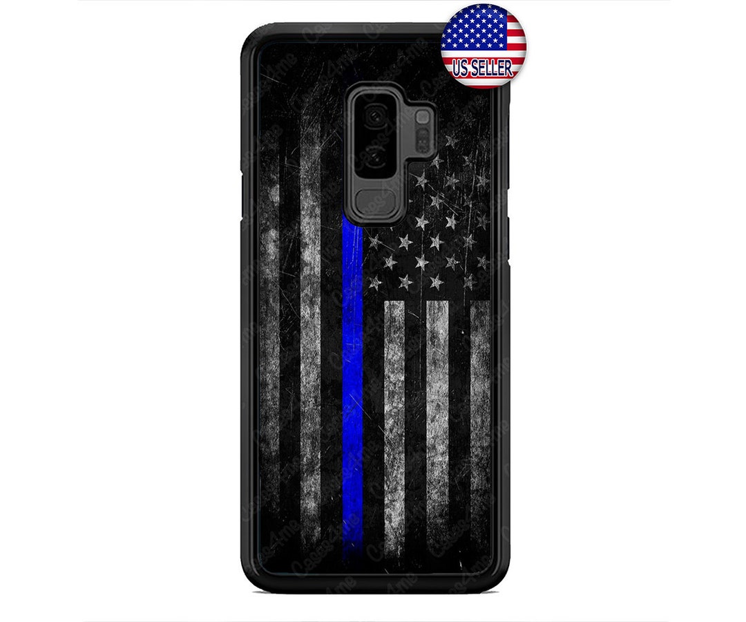 American Flag, Thin Blue Line Phone Case, Samsung Galaxy S23 Ultra S22