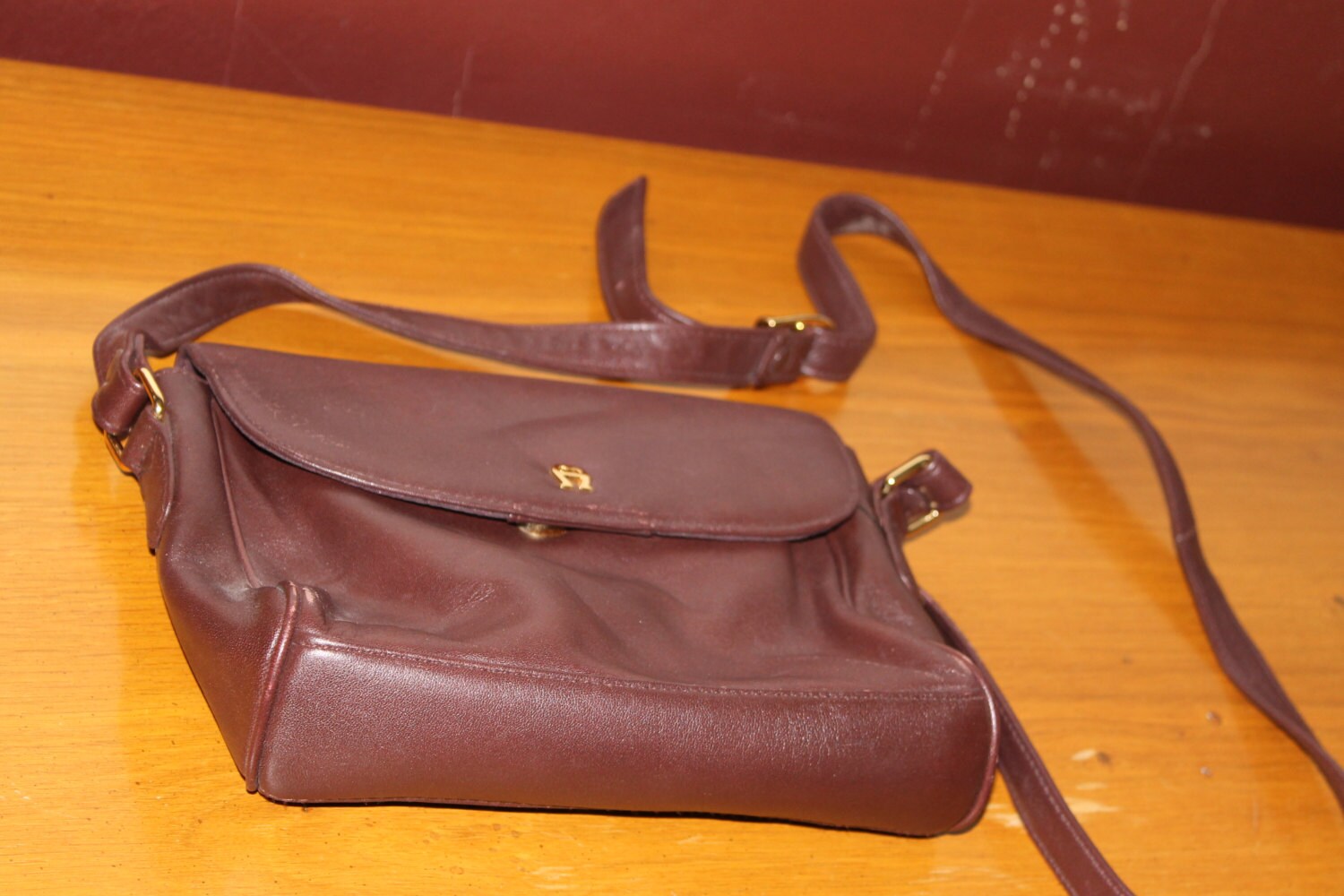 Etienne Aigner Maroon Small Vintage Crossbody Purse Etsy