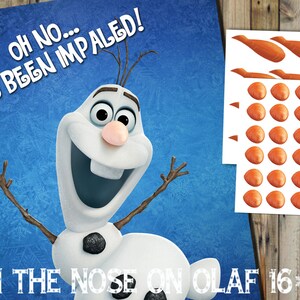 pin the nose on olaf instant download etsy