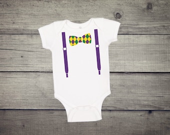 TO-JP Mardi Gras Fleur De Lis Baby Short-Sleeve Onesies Bodysuit Baby Outfits