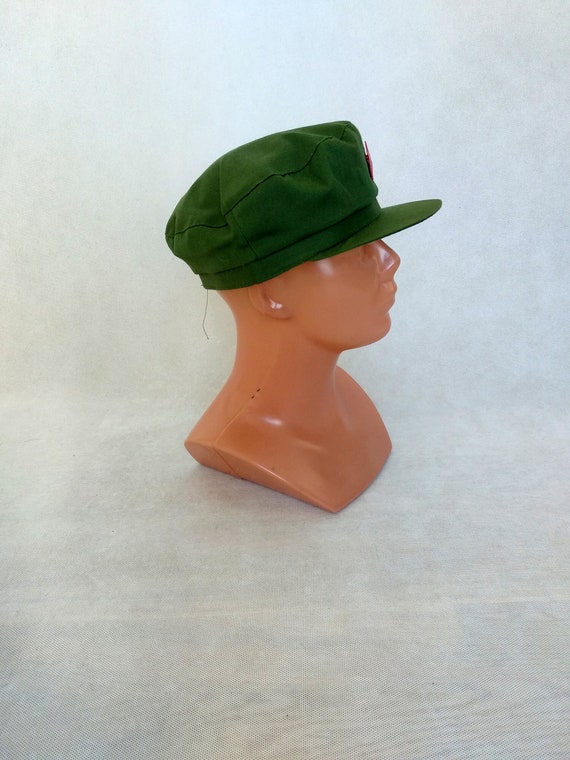 olive green newsboy cap