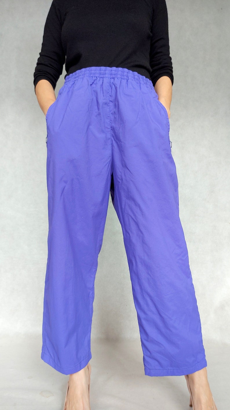 Paarse sportbroek retro violette pantalon vintage paarse - Etsy Nederland