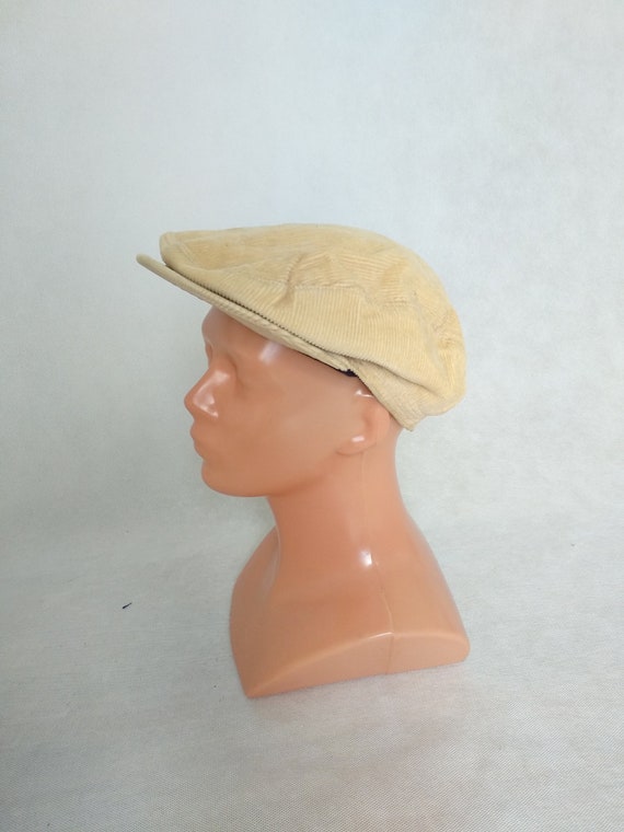 beige newsboy cap