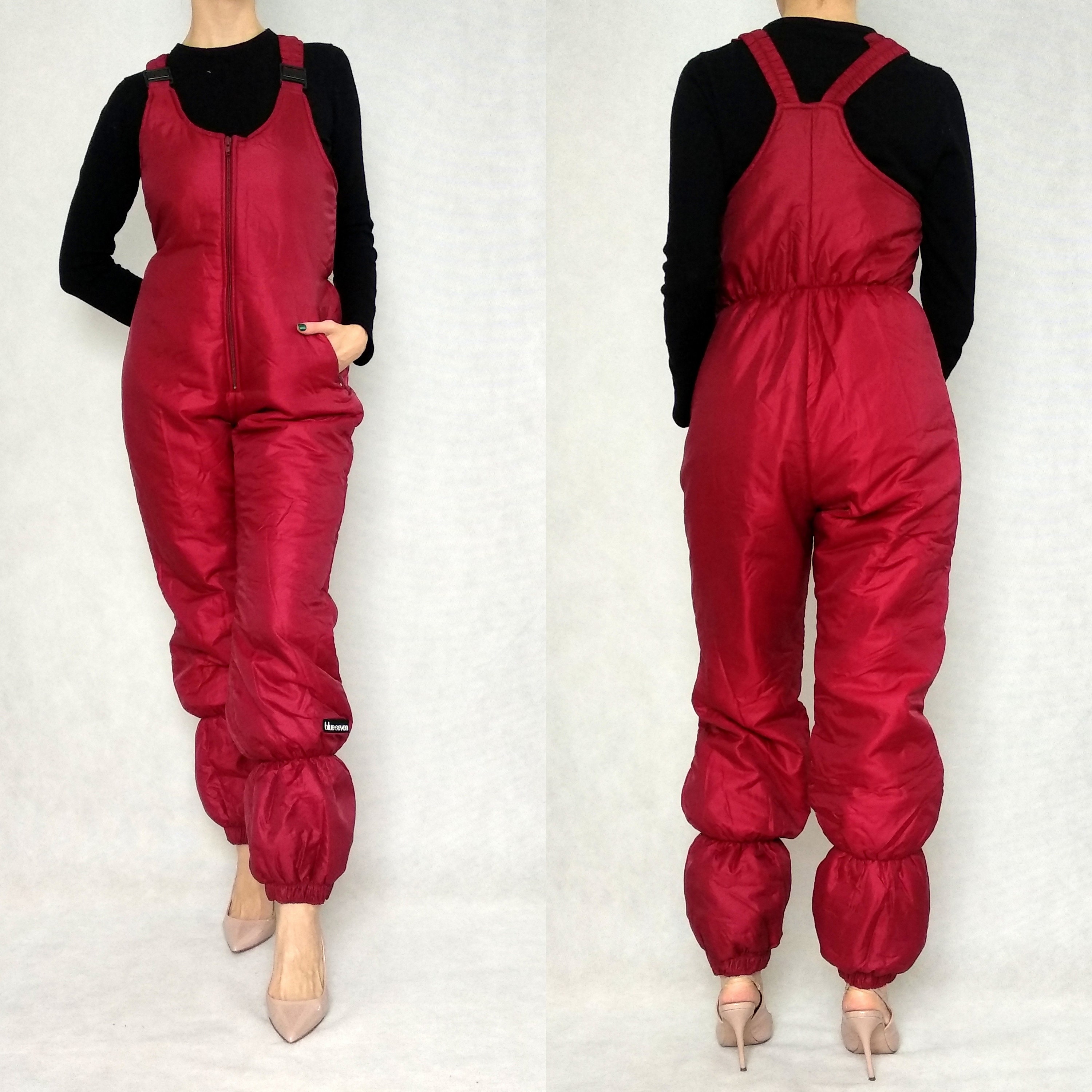 Vintage Skiing Pants Snowboarding Pants Deep Red Ski Pants Etsy