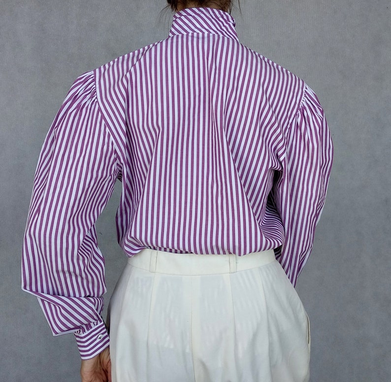Button Down Top Hammerle Oktoberfest Top Vintage Dirndl Blouse Trachten Shirt Austrian Cotton Shirt Purple Bavarian Top