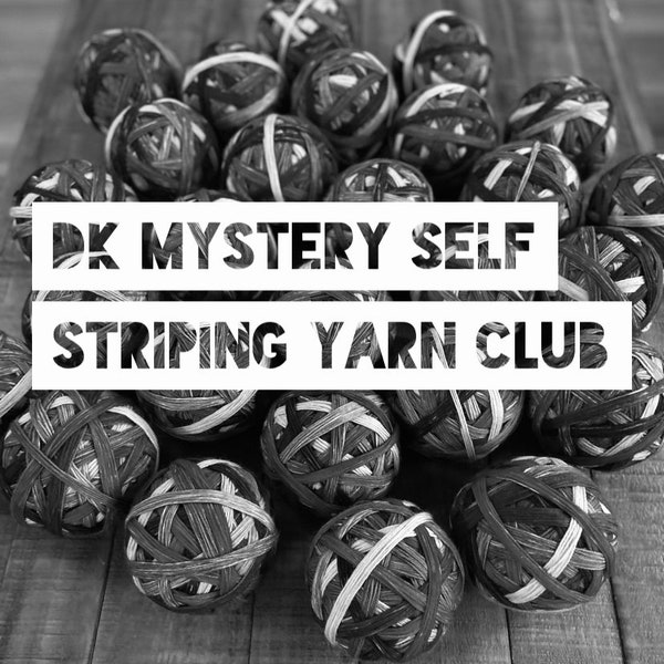 DK Pre-Order, May Color of the Month, DK, Hand Dyed Yarn, Self Striping Yarn, Hand Dyed Self Striping Yarn, DK weight mystery yarn