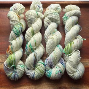 DK, Rainbow, April, Mystery Speckle Skein, Ready to Ship, Hand Dyed DK Yarn, Hand Dyed Yarn, DK Weight Yarn, Indie Dyed yarn, Speckled Yarn