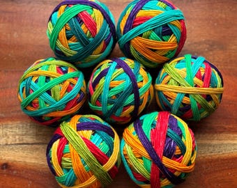 BFL Sock, Rainbow, March Color of the Month, Ready to Ship, Hand Dyed Yarn, Self Striping Yarn, Hand Dyed Self Striping Yarn, sock weight