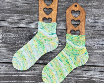 Hand Knit Socks - Knit Socks- Wool Socks- Adult Socks - Hand Dyed Yarn Socks -