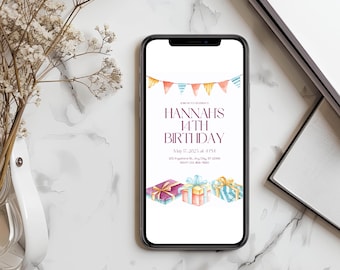 Editable Birthday Invitation Template: Customizable Party Invite (Digital Download)