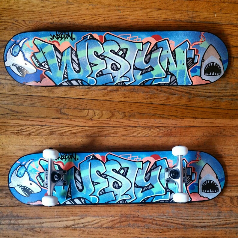 Custom Graffiti Skateboard Deck Wall Art Personalized Gift Etsy