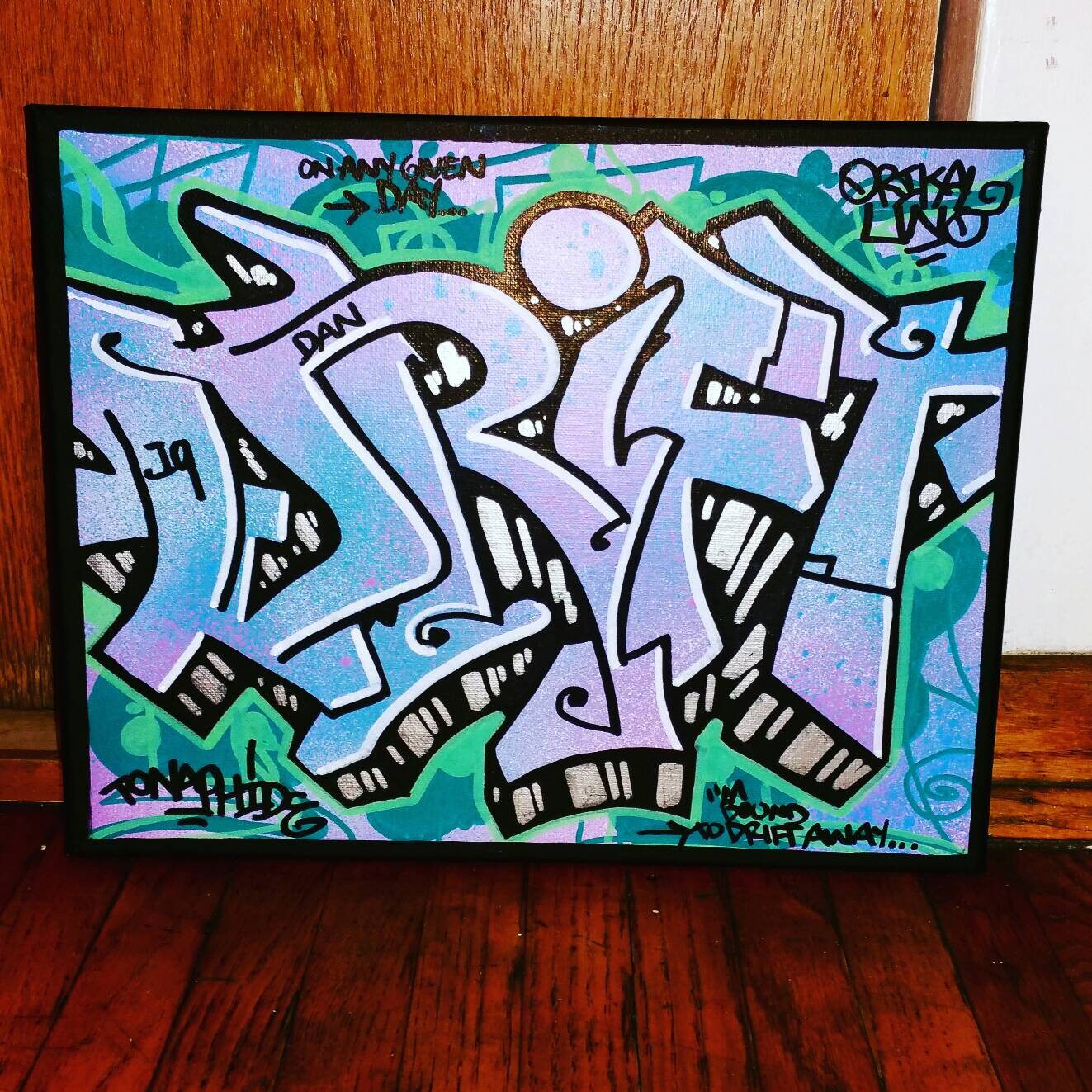 Custom Graffiti Canvas Wall Art Personalized Name Sign Spray Etsy