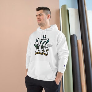 Graffiti Letter I Initial Hooded Sweater by OrikaI Uno Fleece Hoodie Sweatshirt With Huge Spacious Pocket image 1