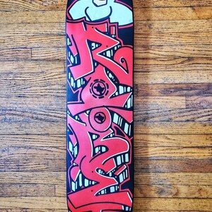 Custom Graffiti Skateboard Deck Painted Personalized Full Graphic Graffiti Name Wall Art Or Fully Built And Rideable With Trucks, Wheels image 6