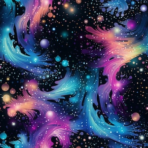 PNG Seamless Patterns Stardust Carta digitale 5 disegni Piastrelle spaziali