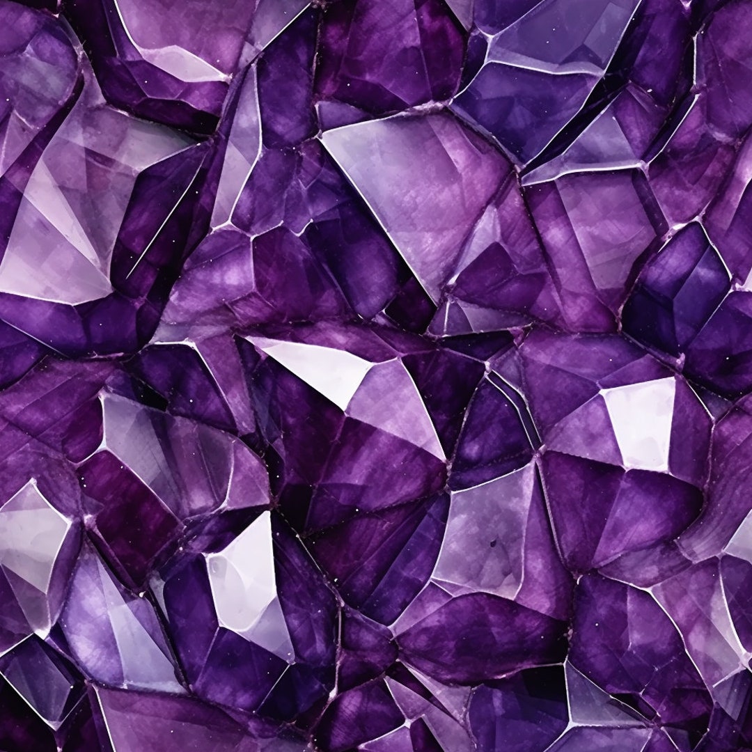 Amethyst Seamless Files Digital Scrapbook Paper 5 Designs Crystal ...