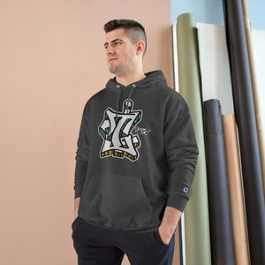 Graffiti Letter I Initial Hooded Sweater by OrikaI Uno Fleece Hoodie Sweatshirt With Huge Spacious Pocket image 3