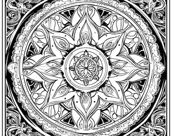 Amazing Pattern Printable Coloring Pages | PNG Format | Instant Download | 5 Pages | Color Your Own | Pack 10