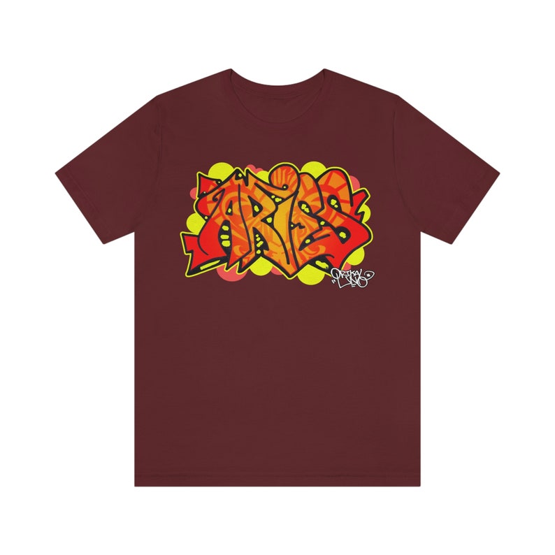 Aries Shirt Graffiti Tee Astrology Short Sleeve by Orikal Uno image 1