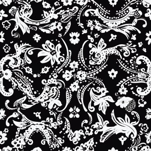 PNG Seamless Patterns Black Bandana  Vibrant Digital Paper 4 Designs  Colorful Paisley Tile