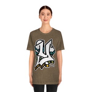 Graffiti Letter Y Initial Shirt by Orikal Uno Unisex Short Sleeve Tee