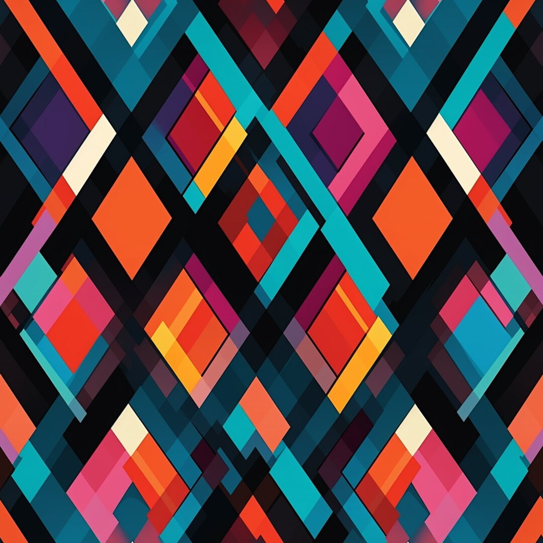Seamless Patterns Argyle Graffiti Argyle Digital Paper 5 Designs ...