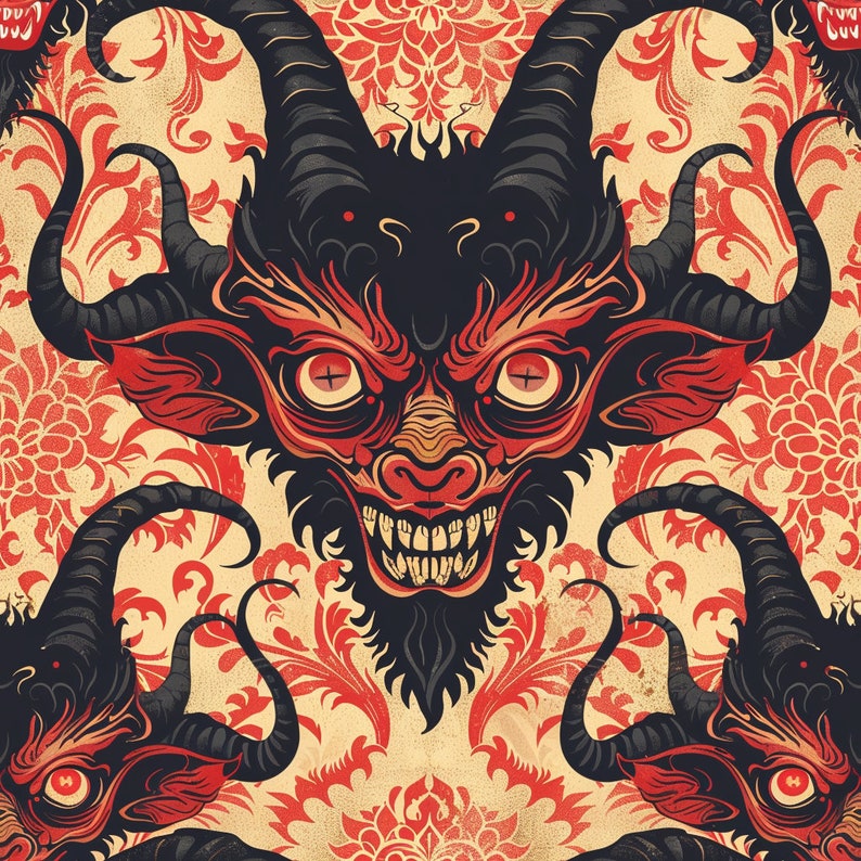 Devil Fpp Pattern PNG Seamless Patterns the Devil Detailed Digital Paper 5 Designs ...