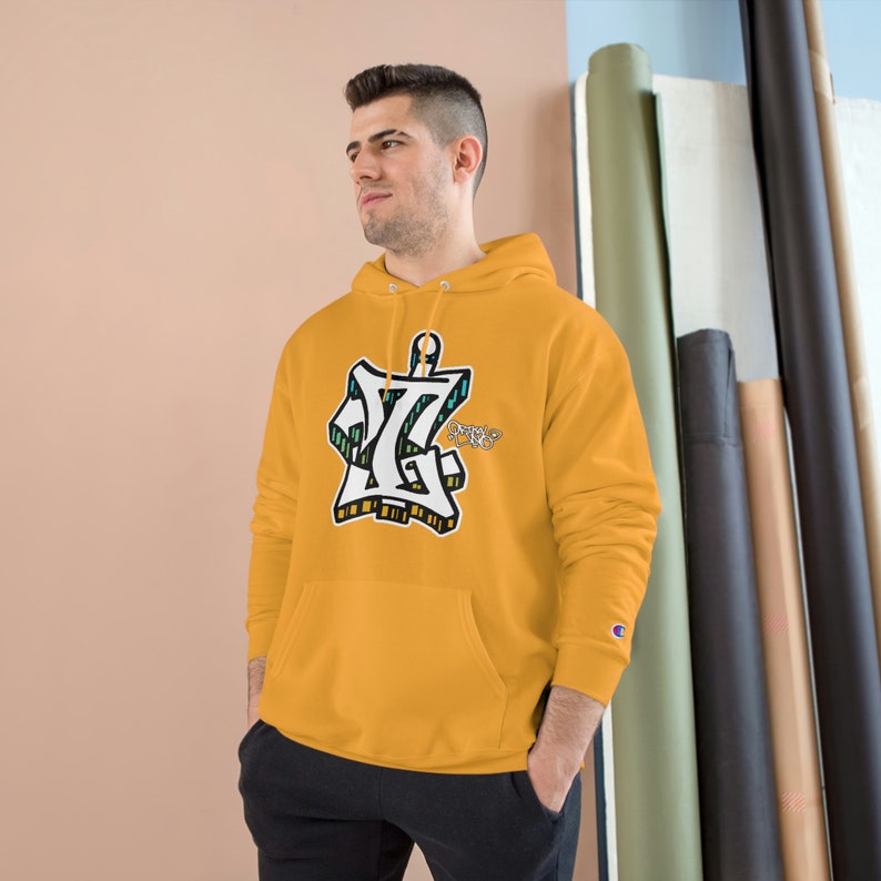 Graffiti Letter I Initial Hooded Sweater van OrikaI Uno Fleece Hoodie Sweatshirt Met Enorme Ruime Zak afbeelding 4