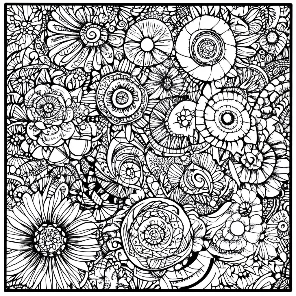 Amazing Pattern Printable Coloring Pages | PNG Format | Instant Download | 5 Pages | Color Your Own | Pack 09