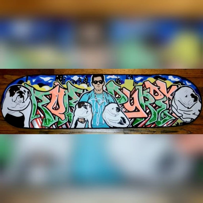 Custom Graffiti Skateboard Art Personalized Painted Name Wall Sign Or Fully Built And Rideable With Trucks, Wheels And Griptape