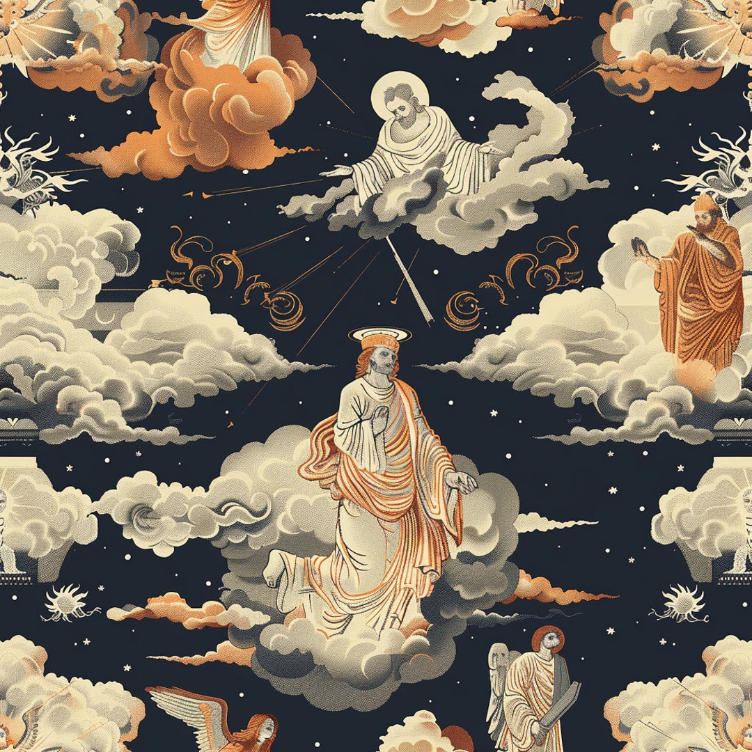 The Gods Seamless Files Detailed Digital Scrapbook Paper 5 Designs ...