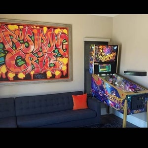 "Armstrong Crib" custom painted graffiti canvas by Orikal Uno of Graff Roots Media - 60x72" (framed by customer)