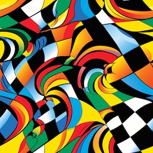PNG Seamless Patterns Checkerboard Colorful Digital Paper 5 Designs Tile